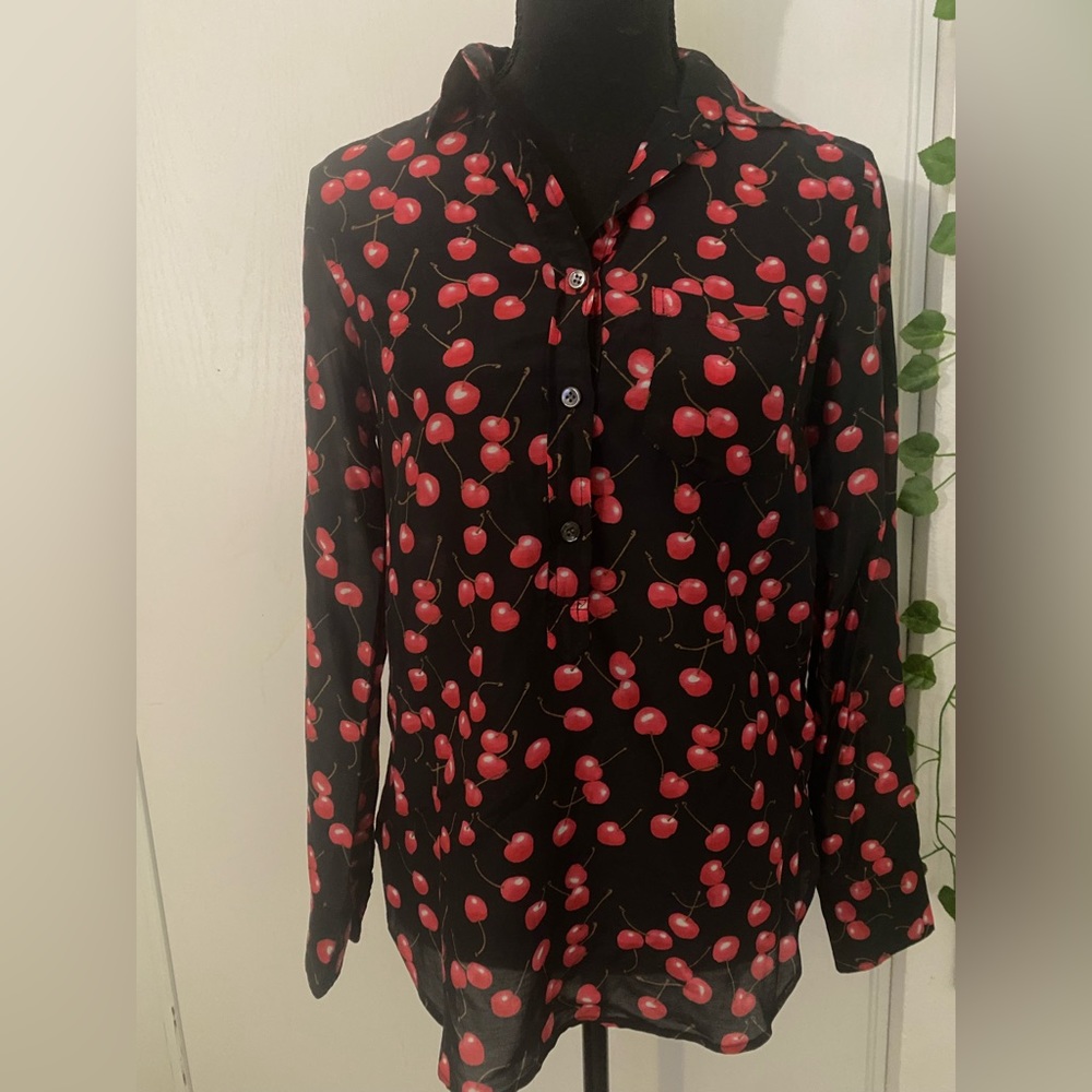 NWT J crew cherry blouse